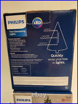 LOT OF 4 Philips 210ct 8 function Christmas LED Tree Decorating String Lights