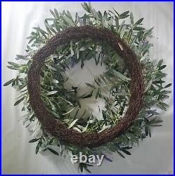 Large 32 Balsam Hill French Market Floral Foliage Wreath Partisian Spring
