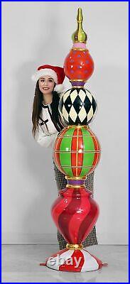 Large Christmas Finial Ornament Statue Decoration 6.5FT Holiday Indoor Outdoor