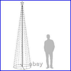 Large Cone Christmas Tree 12ft Cold White LED Light Indoor Outdoor Xmas Decor UK