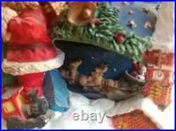 Large Music Box Rotating Base Santa Claus is Coming to Town Snow Globe Christmas