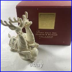 Lenox Dash Away All Collection Dasher & Dancer 1st in Series Christmas Figurine