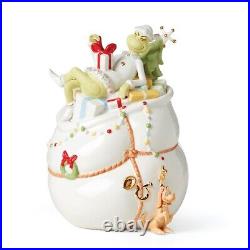 Lenox The Grinch Merry Grinchmas Figural Cookie Jar. Brand New Beautiful