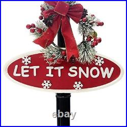 Let It Snow Series 71-in. Musical Street Lamp with Christmas Tree 2 Festive