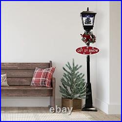 Let It Snow Series 71-in. Musical Street Lamp with Christmas Tree 2 Festive