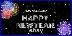 Lets Celebrate Happy New Year Handmade Deco Mesh Wreath