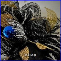 Lets Celebrate Happy New Year Handmade Deco Mesh Wreath