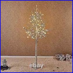 Lighted Birch Trees Plug in 6FT 96 LED for Christmas, Artificial LED Birch