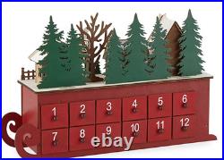 Lighted Holiday Advent Calendar Filled With Dollhouse Miniatures