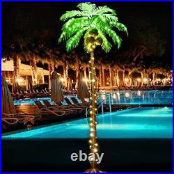 Lighted Palm Tree with Coconuts, 6FT 162 LEDs Light Up Palm Trees Outdoor