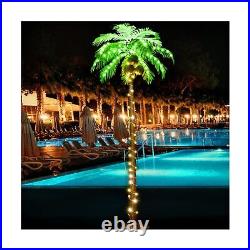 Lighted Palm Tree with Coconuts, 6FT 162 LEDs Light Up Palm Trees Outdoor, LE