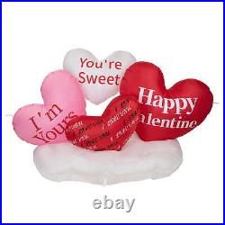 Lighted Valentine's Day Conversation Hearts Yard Inflatable