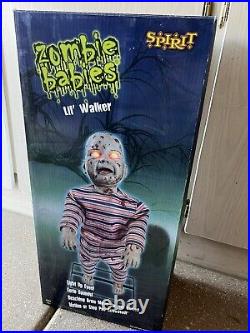 Lil Walker Spirit Halloween Animatronic Zombie Babies Retired with Original Box