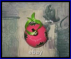 Lilly Pulitzer 2012 Glass Ornament Orchid Pink Spike the Punch Pineapples with Box