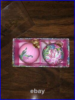 Lilly Pulitzer 2021 CHRISTMAS ORNAMENTS Complete Set Of 6 GWP New In Boxes