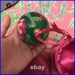 Lilly Pulitzer Glass Christmas Ornament Koi Printed Rare