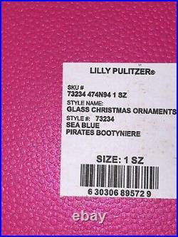 Lilly Pulitzer Pirates Bootyniere 2009 Glass Christmas Ornament Seahorse Rare
