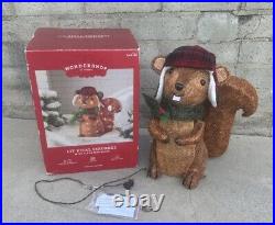 Lit Sisal Squirrel Christmas Novelty Sculpture Wondershop Target 18 Light Up
