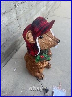 Lit Sisal Squirrel Christmas Novelty Sculpture Wondershop Target 18 Light Up