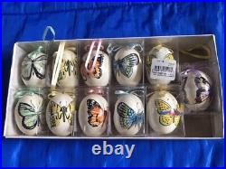 Lot 83 NEW Vintage SILVESTRI + Unknown Brand BUTTERFLY EASTER EGGS ORNAMENT RL