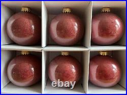 Lot New Used 108 Glass Red Shining Matte Christmas ornaments 3.1/4 In & 2.5 In D