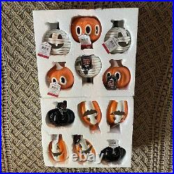 Lot Of 12 Bullseye Playground Target Ceramic Pumpkins Halloween Fall SOLD OUT