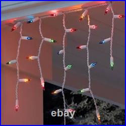 Lot Of 12 Home Accents Holiday 300 Mini Incandescent Icicle Lights Multi-color