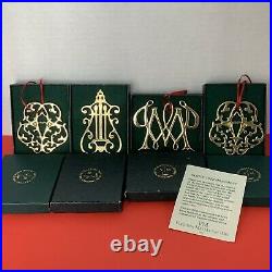 Lot Ornaments 4 Virginia Metalcrafters Cypher William & Mary Family Brass Metal