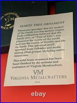 Lot Ornaments 4 Virginia Metalcrafters Cypher William & Mary Family Brass Metal