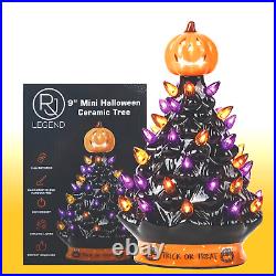 Lot of 18PC/ 1 CASE LED Ceramic Halloween Tree Decoration, 9 Inch New, Wholesale