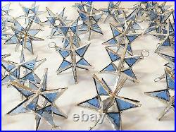 Lot of 50! Stained Glass Moravian STARS Iridescent TURQUOISE