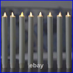 Luminara Flameless Taper Candles Unscented Wax Moving Wick Ivory Set of 2 4 6 8