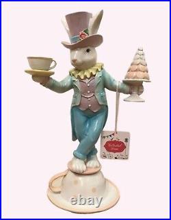 Luxurious 16 White Rabbit Easter Bunny With Macaron Tree Wonderland Tea Party