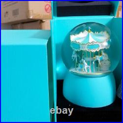 Luxury Snow Globe with Winding Carousel Inside Ultra Rare Collectible VIP Gift