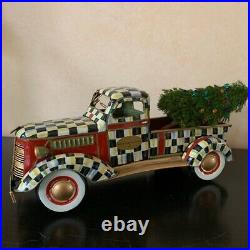 MACKENZIE CHILDS COURTLY CHECK FARM TRUCK With CHRISTMAS TREE HOLIDAY DECOR