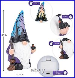 MUMTOP Halloween Gnome Decorations with LED Lights, Battery Operated Halloween G