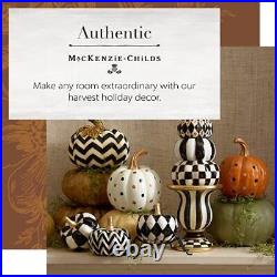 MacKenzie-Childs Chevron Stripe Small Decorative Pumpkin for Fall Decor Autum
