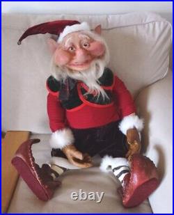 Mario Chido Studios Large Christmas Workshop Happy Elf Poseable Arms Legs Figure