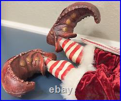 Mario Chiodo Studios Christmas Workshop Elf & Bear Decor Sculpture 28 RARE FIND