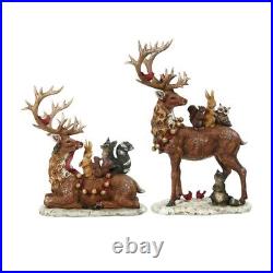 Mark Roberts 2016 Deer and Friends Figurine, Assortment of 2, 17 inches, Brown