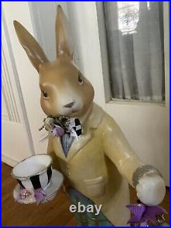 Mark Roberts 2019 Tea Time Rabbit Figurine, 18.5 inches 2 Available
