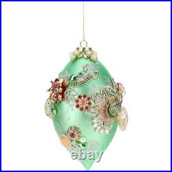 Mark Roberts Christmas 2022 King'S Jewel Egg Ornament, Turquoise 7 Inches