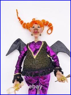 Mark Roberts Witch With Bat Wings Large 21 #51-56036 Purple In Box Halloween