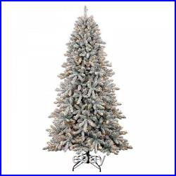 Member Mark 7.5FT PreLit Flocked Aspen Pine Artificial Christmas Tree