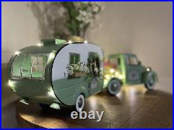 Members Mark LED Light-Up Vintage Truck and Camper Green Farmhouse Decor