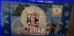 Merry Christmas Rotating Animated Yard Snow Globe Inflatable Light up 8 Ft NEW
