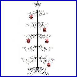 Metal Ornament Tree Display Stand Wrought Iron Christmas Trees 174 Hook 84H