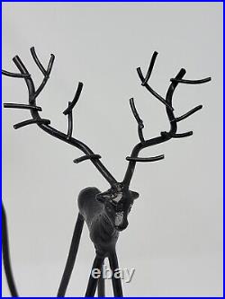 Metal Sculpted Twig Reindeer Set Of Three