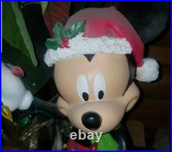Mickey Mouse Lighted Christmas Holiday Decoration Figurine With Timer Brand New