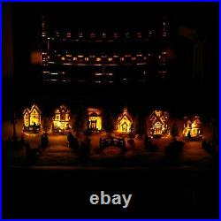 Mini 25 Piece Light Up LED Christmas Village Decoration Scene Miniature World